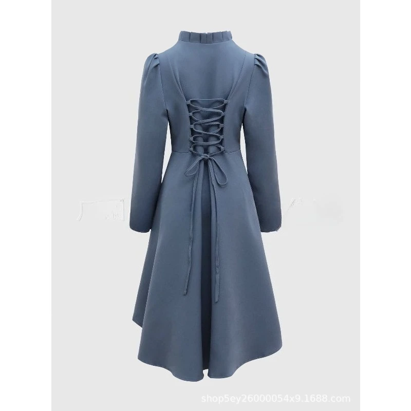 

Temperament Long Sleeve Split Joint Europe, America Cross Border Women's Clothing Ladies Classic Steampunk Long Jacket Cape Top