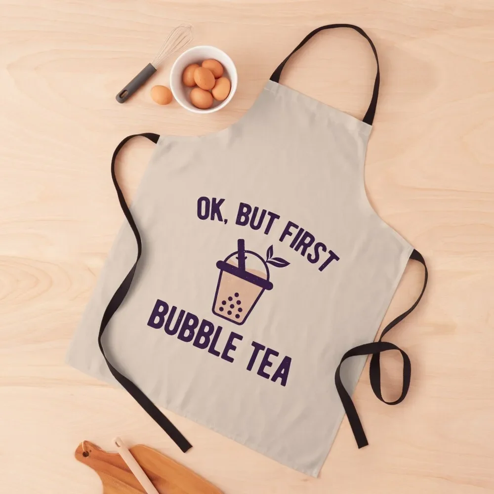 Funny Bubble Boba Tea Apron Waterproof Kitchen Woman for women halloween Woman Work Apron