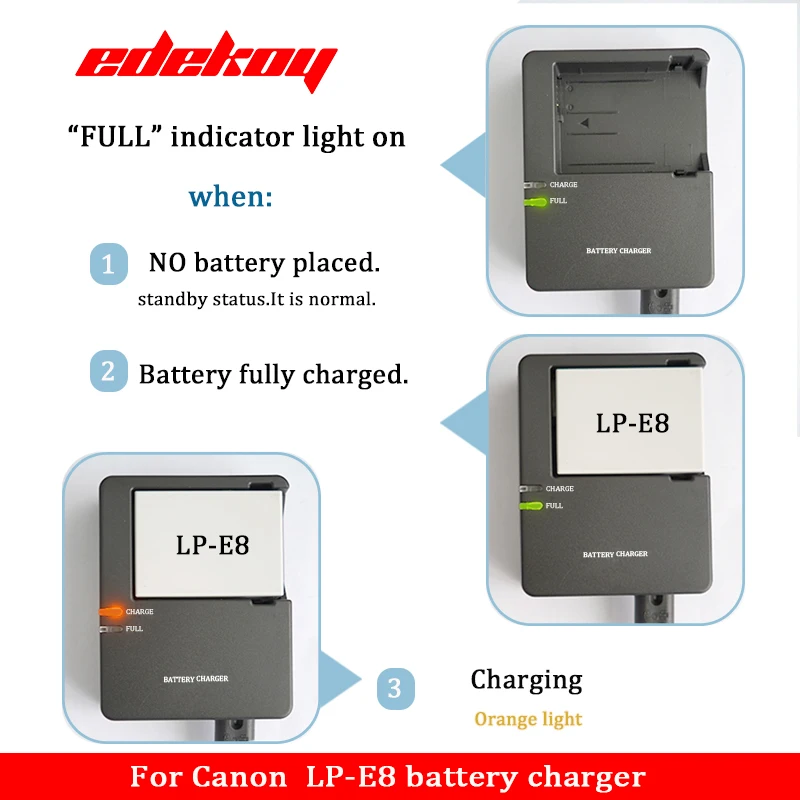 LC-E8 aparat LP-E8 ładowarka Canon EOS 550D / 600D / 650D / 700D kamery ładowanie baterii 8.4V