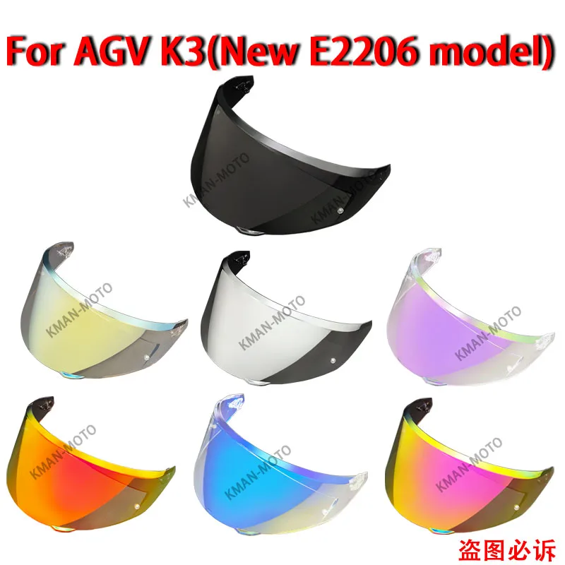 

Visera Casco Moto Helmet Face Shield visor Windshield for AGV K3 E2206 Helmet Visor Sunshield Uv Cut Capacete Moto Accessories