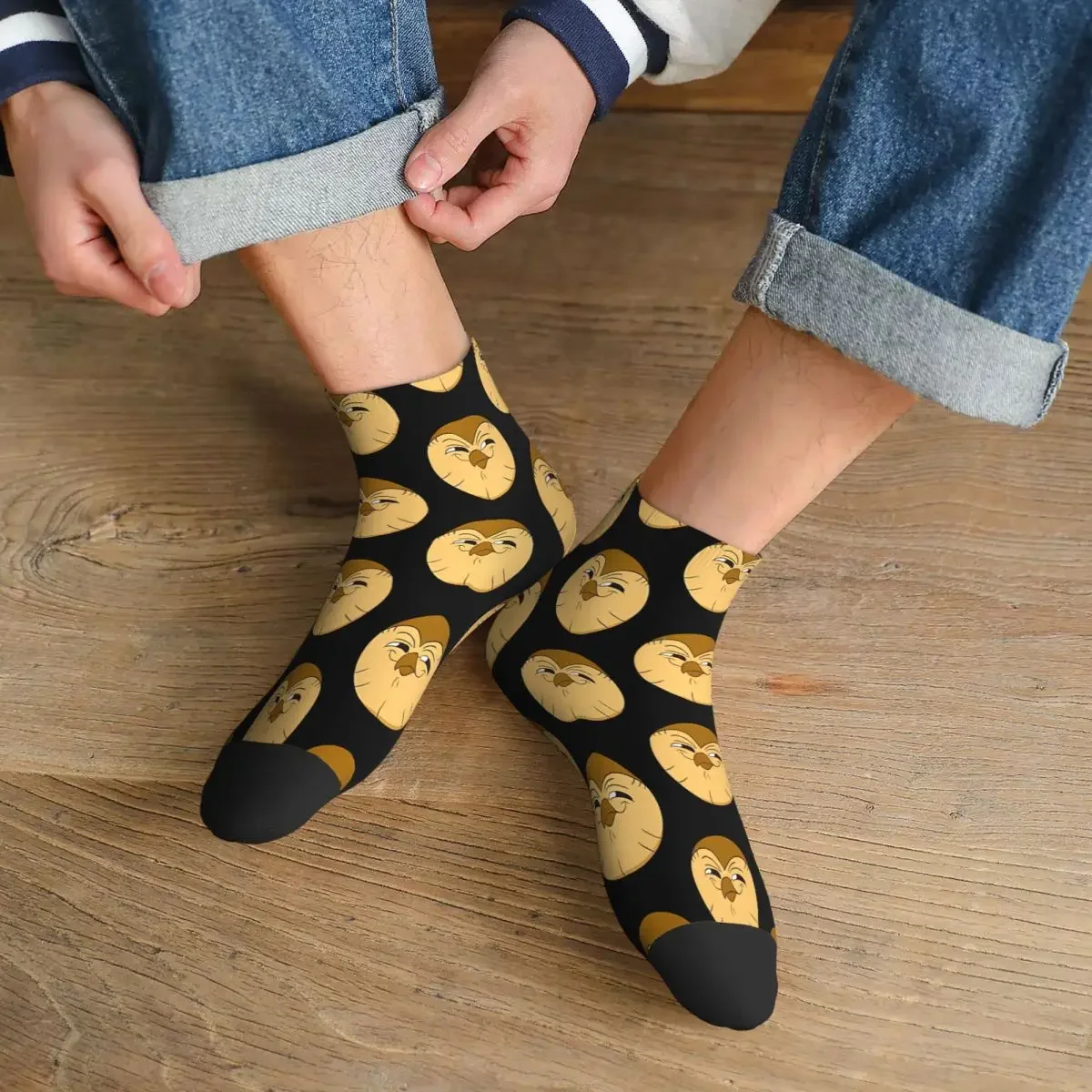 The Owl House Mischievous Hooty Ankle Socks Male Mens Women Summer Stockings Printed