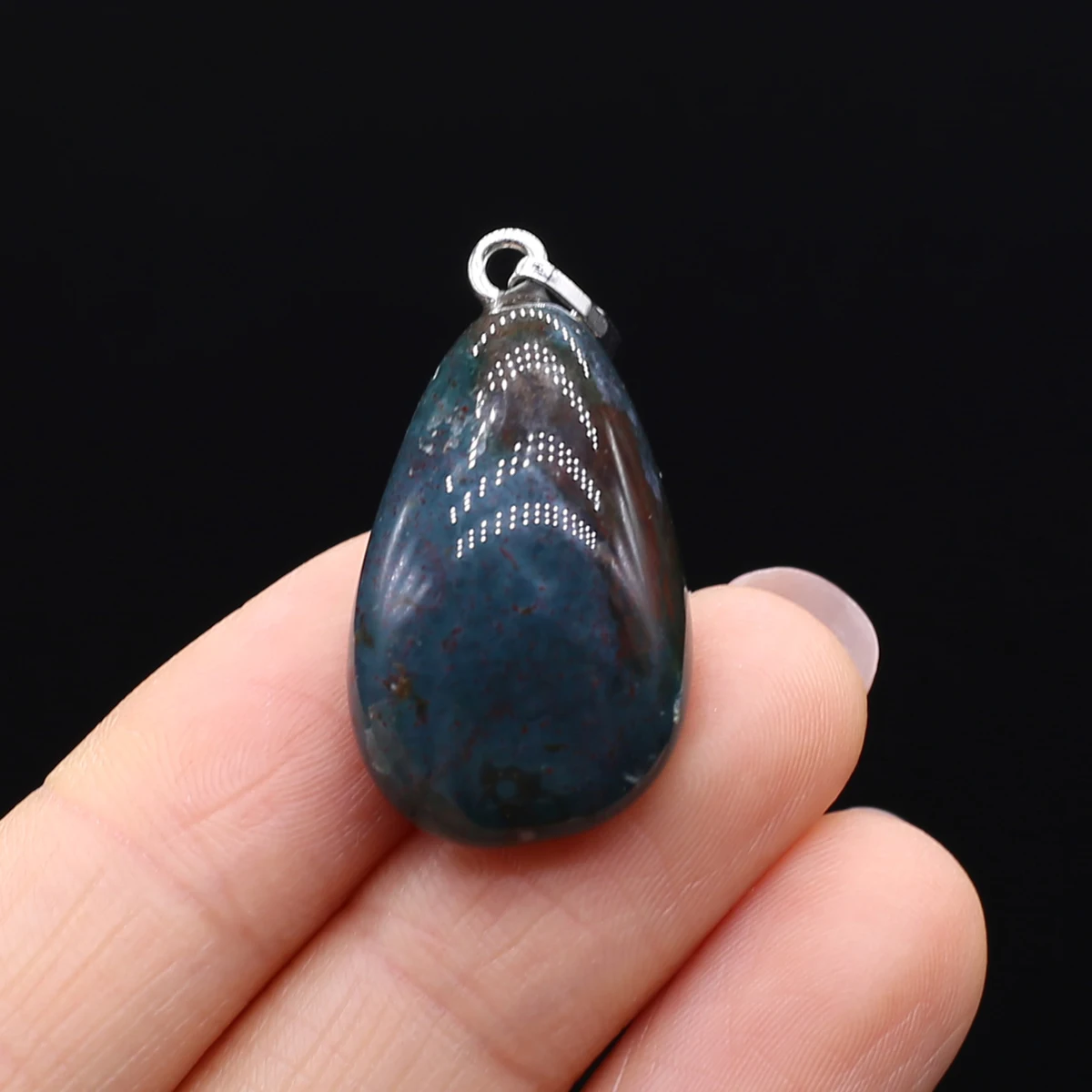 Natural Semi-precious Stone Pendant Irregular Cherry Blossom Agate for DIY Jewelry Making Necklace Size15x20-18x25