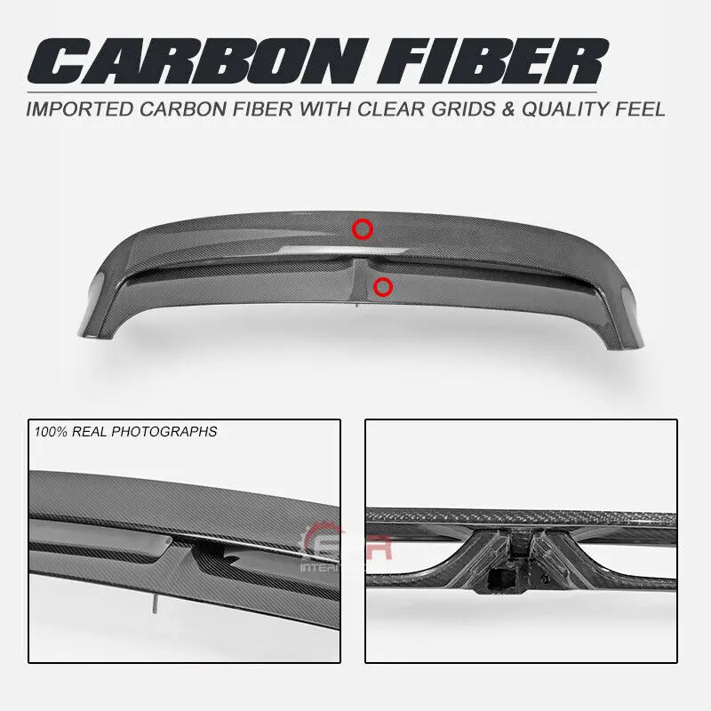 For Hyundai 18+ I30N PD OE Rear Trunk Roof Spoiler Wing Lip Bodykits Carbon Fiber (brake lights NOT included)