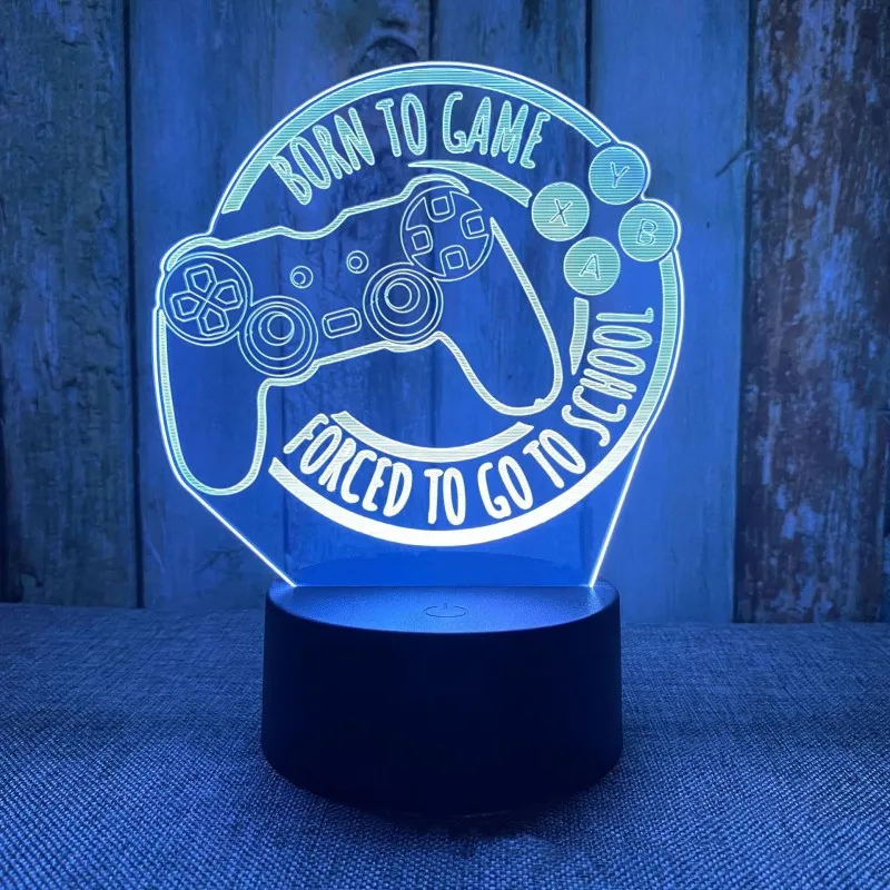 3D led lamp Gaming room light Games Night Light Table Lamp game controller for Children Headphones Game Zone Home Decor Gift