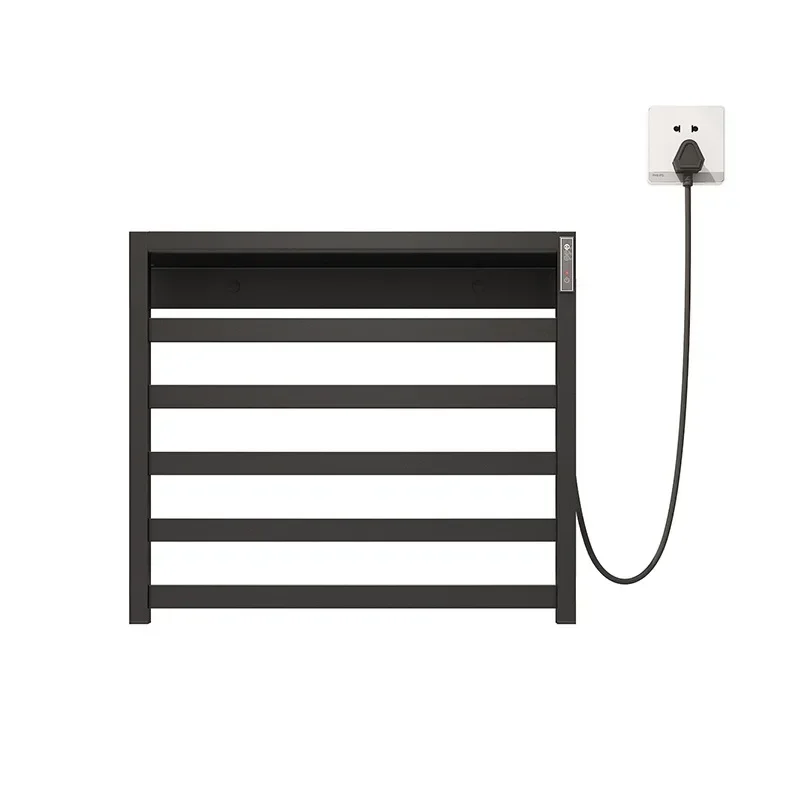 

Intelligent electric towel rack, hole free assembly, stainless steel carbon fiber bathroom simple storage rack, wholesale towel