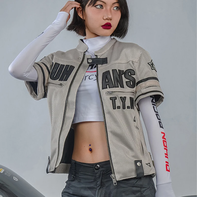 

Slim Motorcycle Jacket Breathable Soft Mesh Bicycle Jacket Fall Prevention Casual Jacket Outdoor Riding With CE Certified