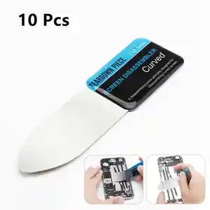 Bilashmart 1 10 Ultra Thin Curved LCD Screen Spudger Opening Pry Card Disassemble Stainless Steel Metal Mobile Phone Repair Tools