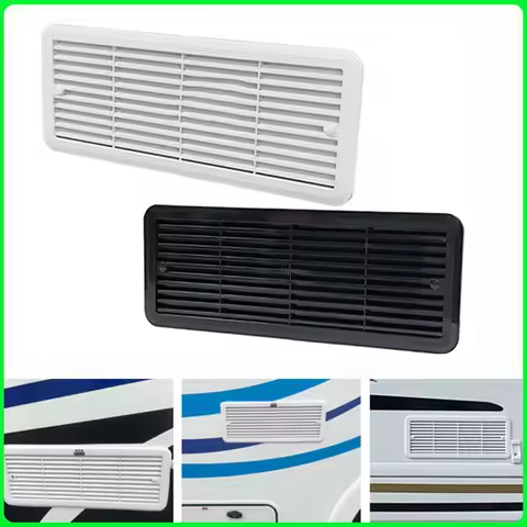 For Thetford Refrigerator Ventilation Heat Dissipation Vent Mounting Grille Caravan RV Side Vent Fan With Protecting Net