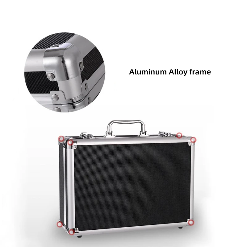 Maleta protectora con marco de aleación de aluminio para micrófonos, bolsa de almacenamiento de tarjeta de sonido para accesorios de cámaras