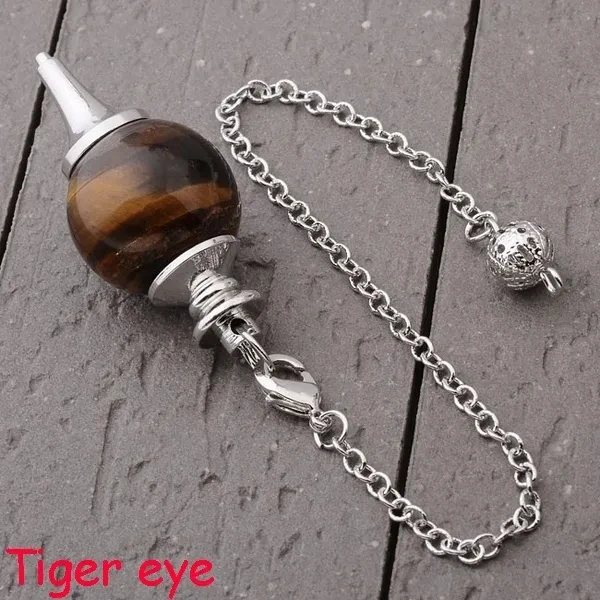 Reiki Healing Chakra Slinger Hangers Lucky Crystal Quartz Stone Slinger Hanger Met Zilverkleurige Bal Ketting Hypnose Voor Ketting
