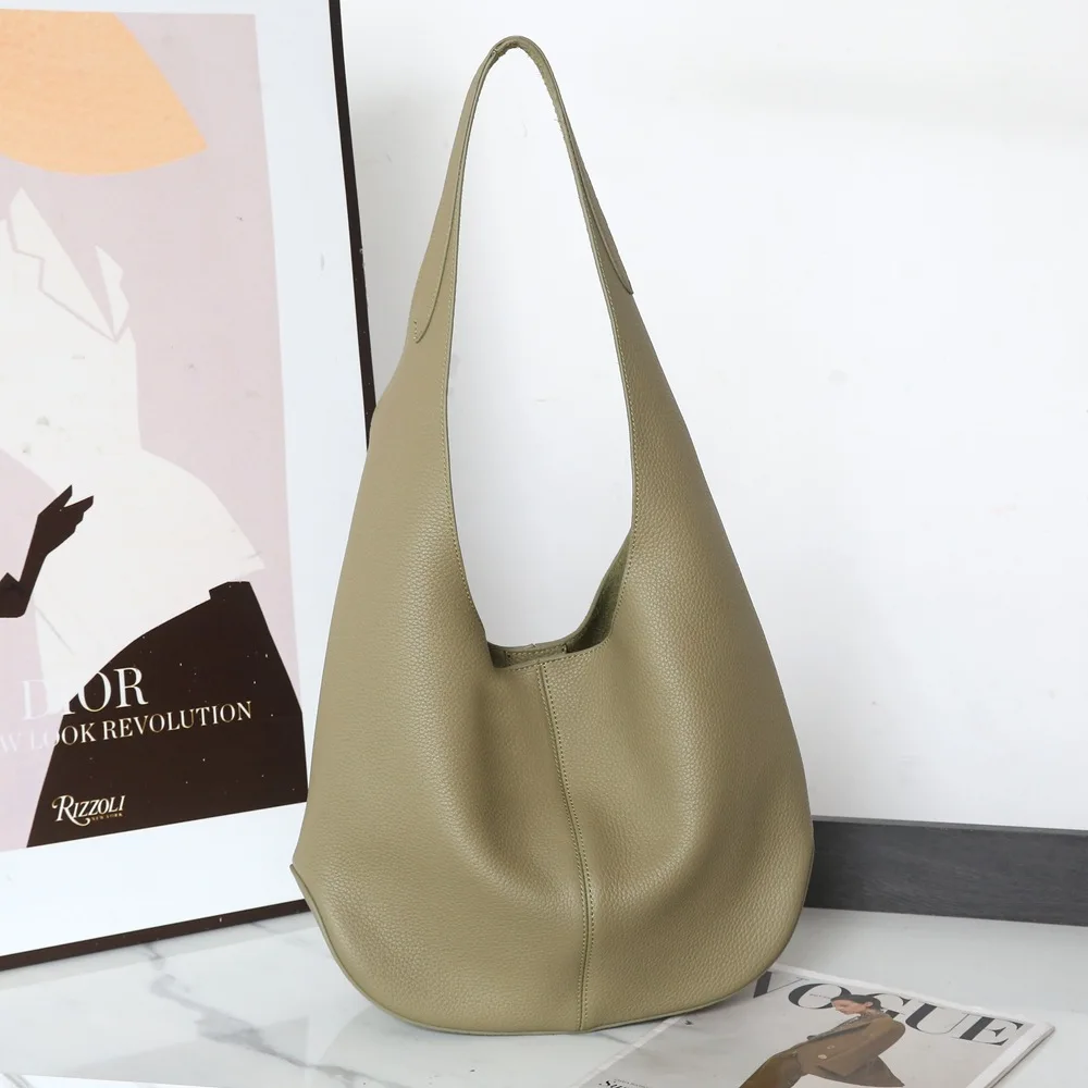 

TopGrainTrove First Layer Cowhide Women Cross Body Shoulder Messenger Armpit Designer Luxury Bag