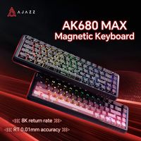 Ajazz Ak680 Max Mechanical Keyboard Contour Line Side Carving Wired Rgb Low Latency Rt Adjustable 8k E-Sports Gaming Keyboard