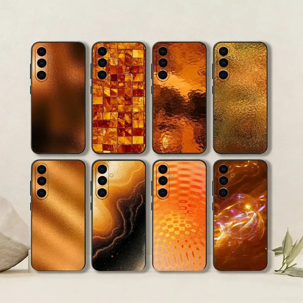 

Retro Amber Texture Laser Phone Case Black Silicone Soft For Samsung Galaxy A73,A72,A71,A70,A53,A52,A51