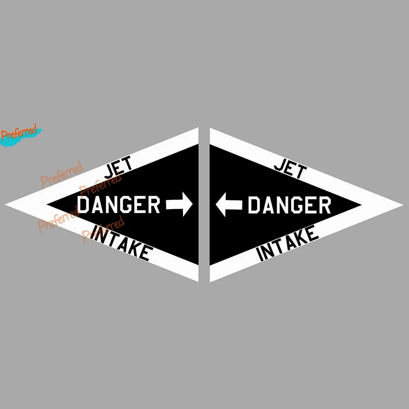 2 X DANGER JET AIR INTAKE AVION F16 TOMCAT 12cmX10cm AUTOCOLLANT STICKER