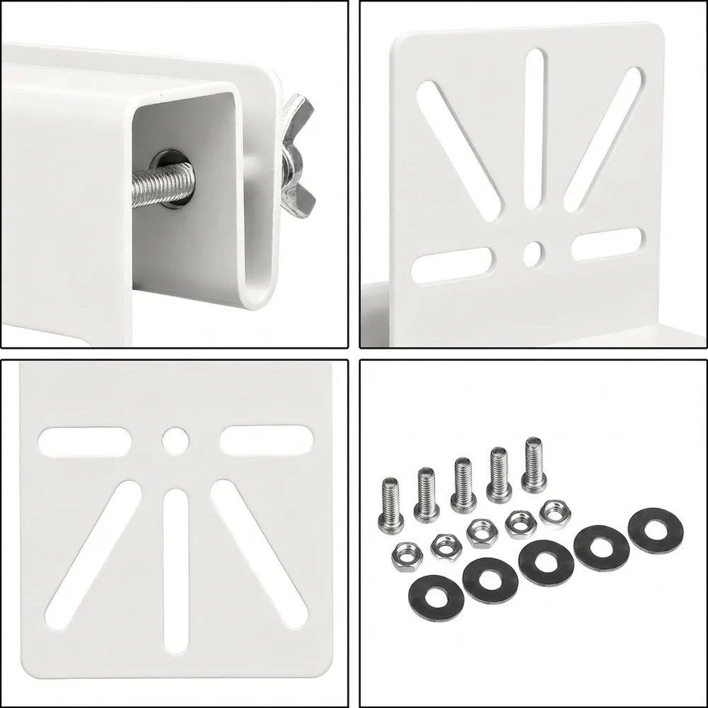 Outdoor Security Holder Gutter Mount For Outdoor Surveillance White Cable Anti-Rust Construction Weather Resistant