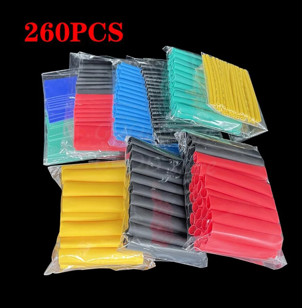 127-750pcs Heat-shrink Tubing Thermoresistant Tube Heat Shrink Wrapping Kit Electrical Connection Wire Cable Insulation Sleeving