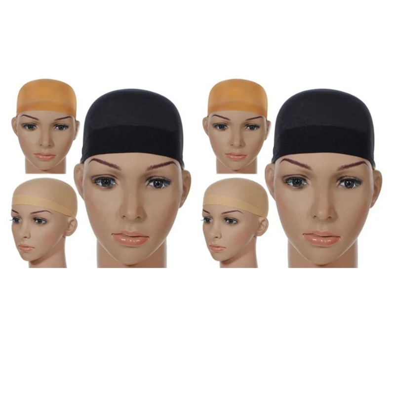 

Deluxe Wig Cap Hair Net For Weave 4 Pieces Hair Wig Nets Stretch Mesh Wig Cap For Making Wigs Free Size(Black)