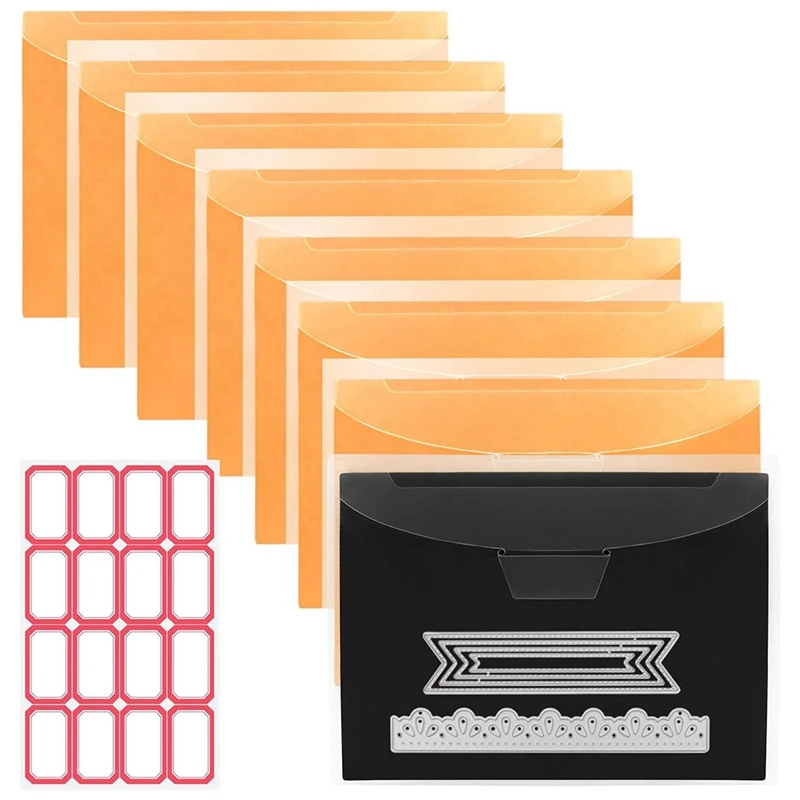 

8 PCS Stamp And Die Storage Bag And Magnetic Sheet - Die Storage Set For Cutting,Scrapbooking,Storing Craft Dies