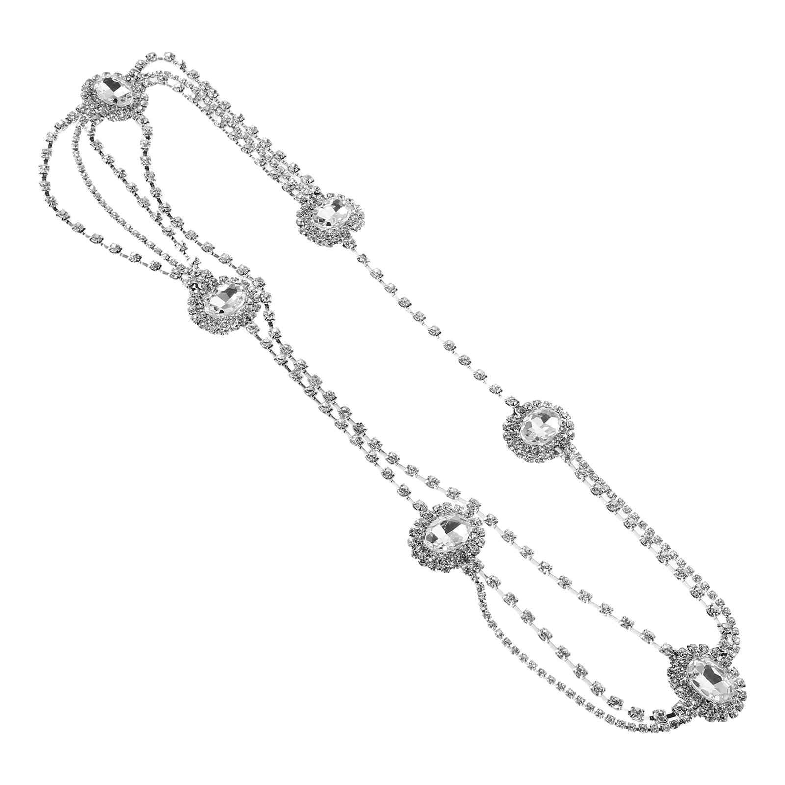 

Retro Tassel Hair Chain Rhinestone Headpiece Bridal Forehead Chain Women Headbands Hanfu Accessories Special Occasion Wedding