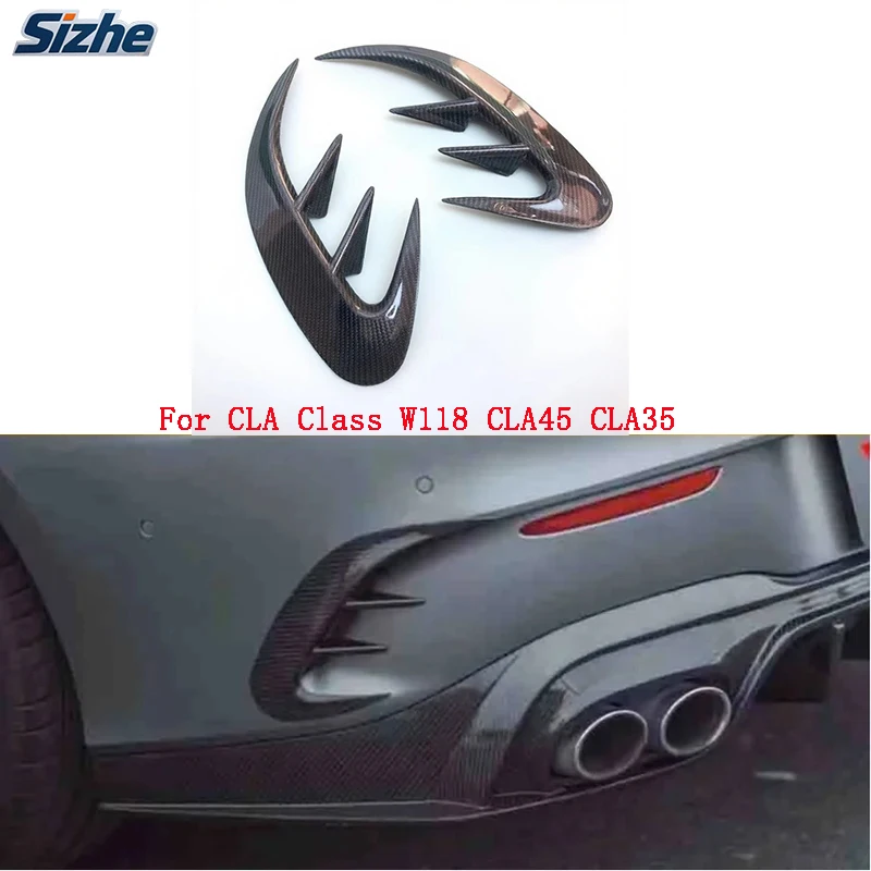 

Carbon Fiber Rear Bumper Spoiler for Mercedes Benz CLA Class W118 CLA45 | Air Wind Knife Cover Car Accessories