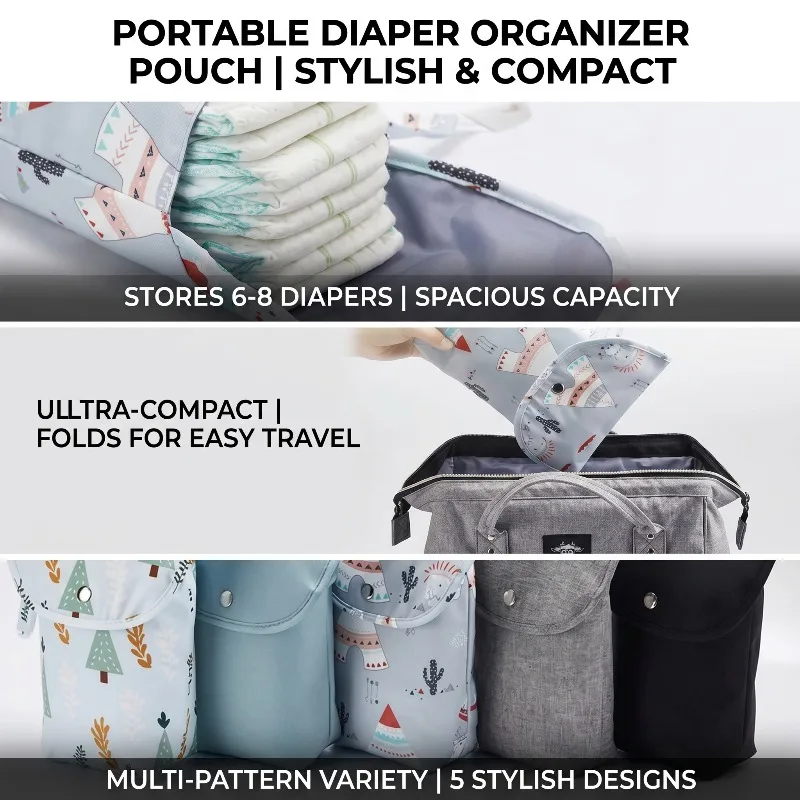 

Waterproof Portable Baby Diaper Bag Wet Dry Organizer Travel Storage Pouch Stroller Carry Nappy Insert Bag for Mums Outdoor
