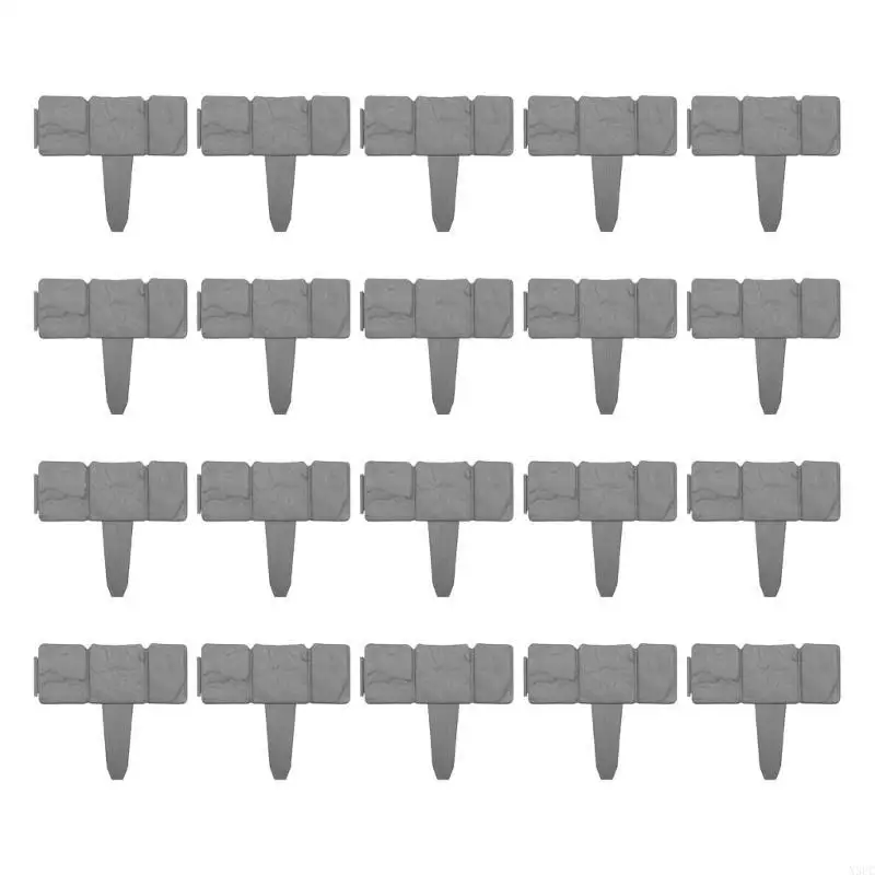 

Garden Edging Border Plastic Landscape Edging Imitation Stone Effect Fence Flower Bed Edging Decorative Lawn Fence X3UC
