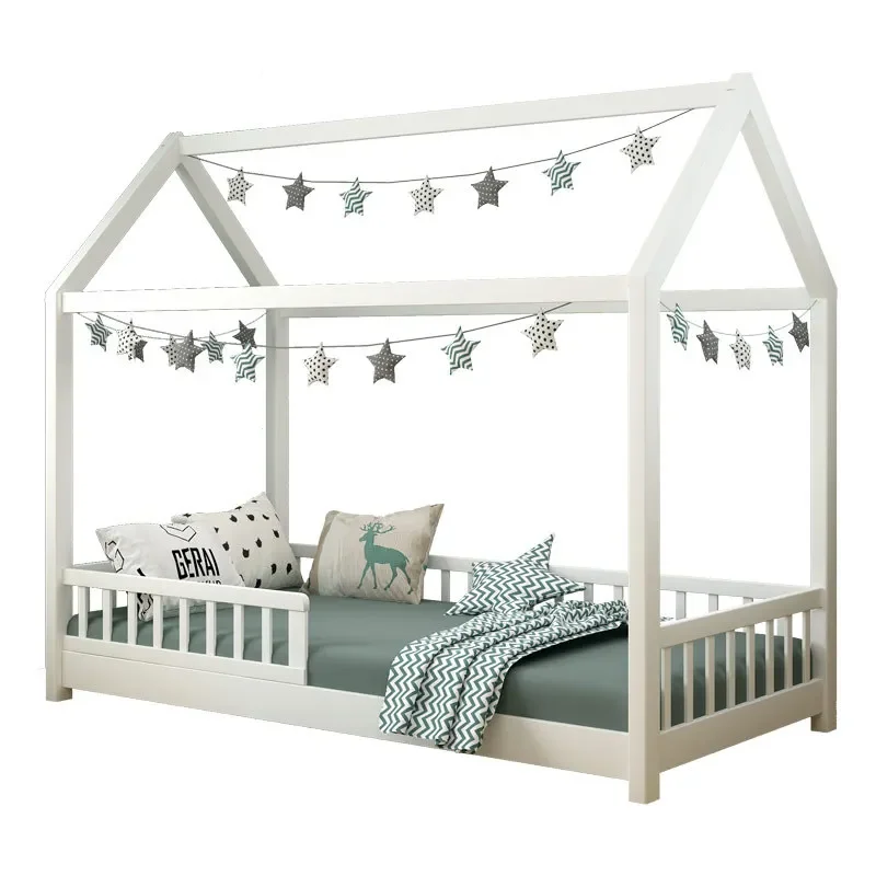 

Latest Design Bedroom Furniture Wooden Kids Bed With Barriers Children's Bed Baby's Crib