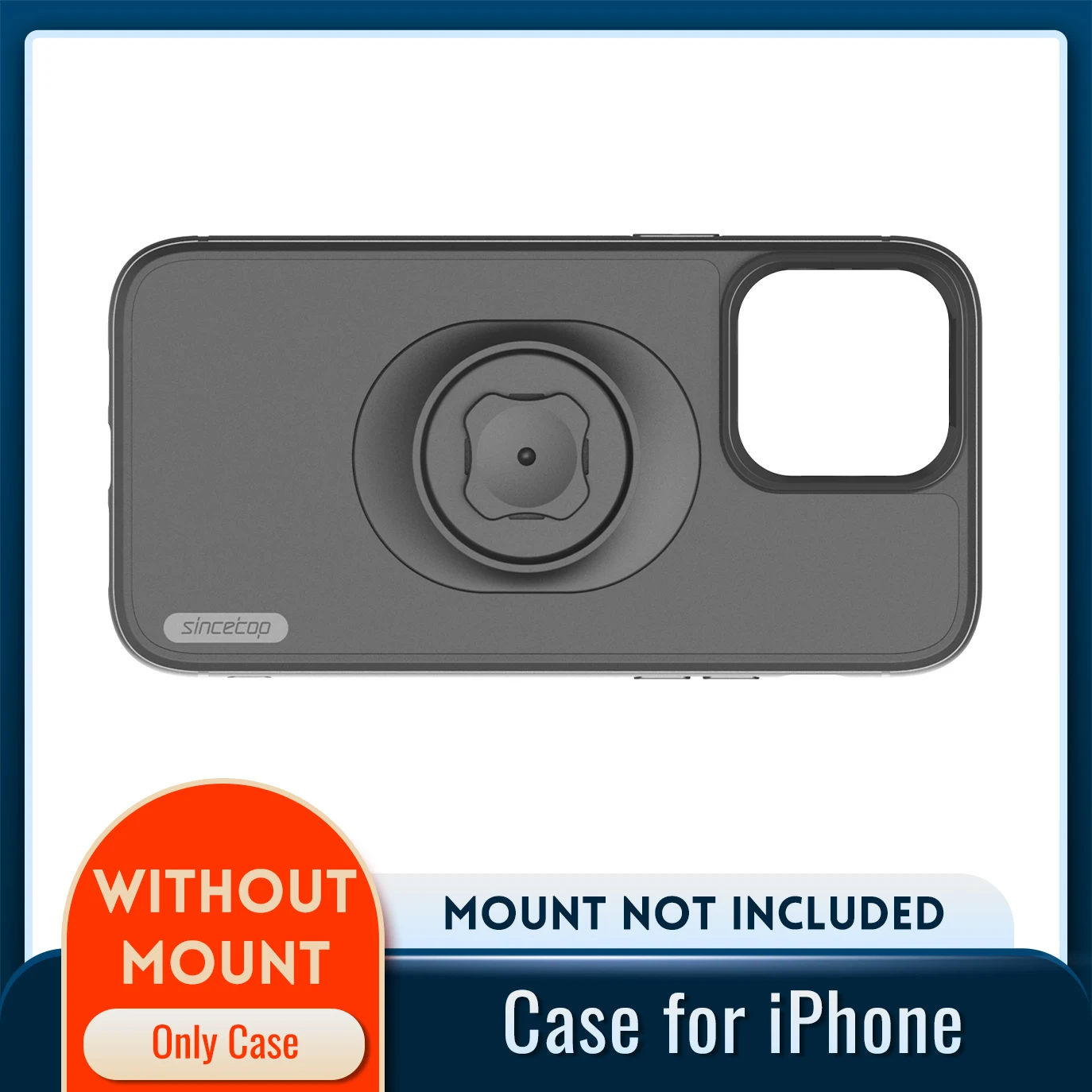 Schokbestendig hoesje voor iPhone 17/16/15/14Plus/13/12/11 Pro/Xs Max/XR Quick Mount Case met adapter voor sincetop serie C All Mount