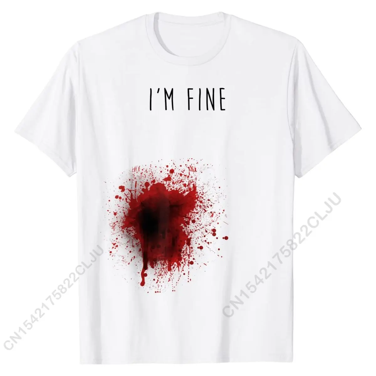 I'm Fine T-shirt T-Shirt Men Rife Normal Tops Shirts Cotton Tshirts Printed On