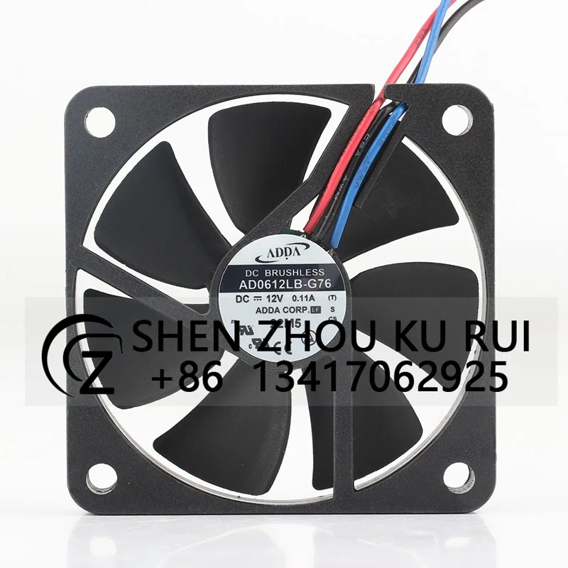 ADDA AD0612LB-G76/G73/ AD0612MS-GA0 DC12V 0.11A 6CM 6010 Monitors the closed circuit silent fan 60 x 60 x 10MM