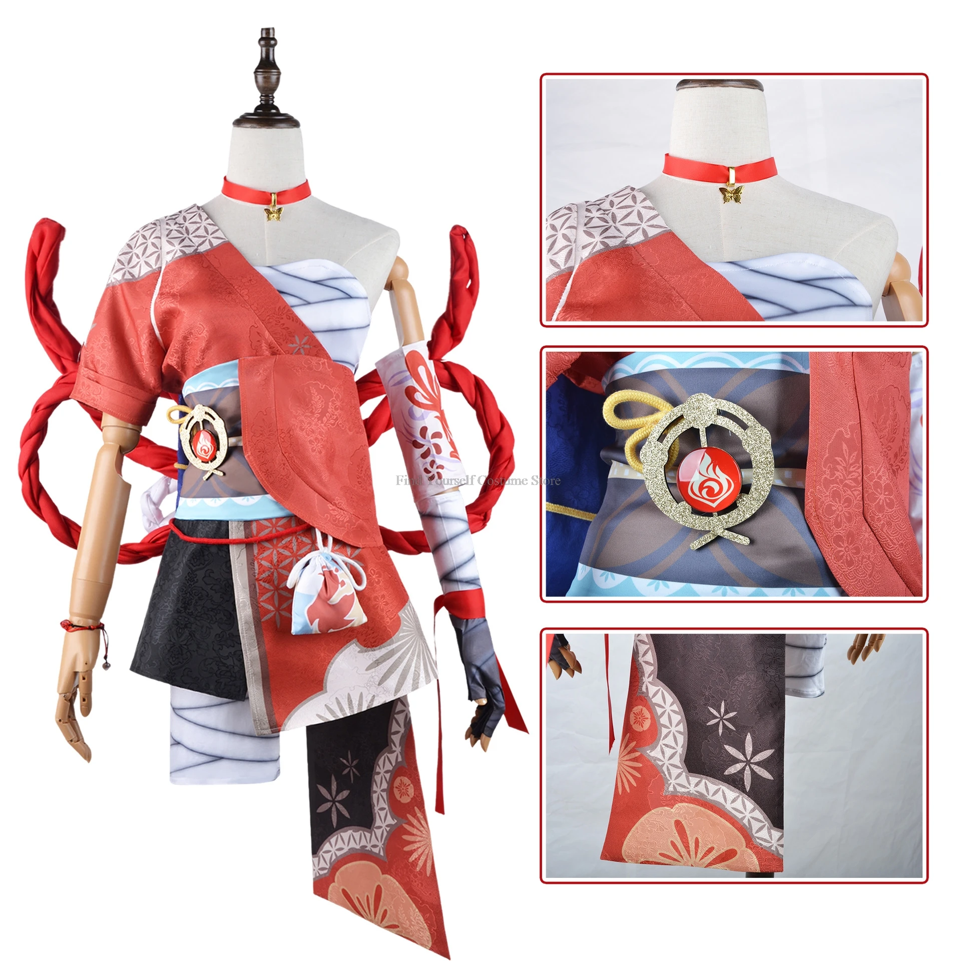 Disfraz de cosplay de Genshin impact Yoimiya para mujer, disfraz sexy para halloween, Inazuma, Yoimiya, vestido de cosplay