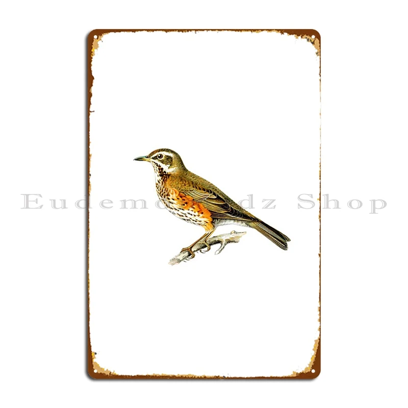 Vintage Redwing Thrush Metal Plaque Poster Living Room Design Pub Living Room Printing Cinema Tin Sign Poster