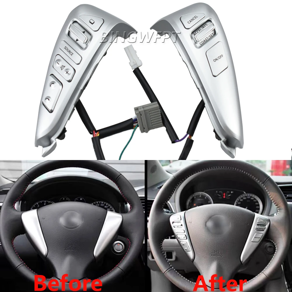 New Steering Wheel Switch Audio Volume Cruise Control Switch Button For NISSAN TIIDA SENTRA SUNNY Livina ALMERA CUBE VERSA NOTE