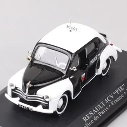 1:43 Small Renault 4CV Pie 1956 supermini Police Diecast & Vehicles Models Scale Metal Car Vintage Toys Miniature For Children