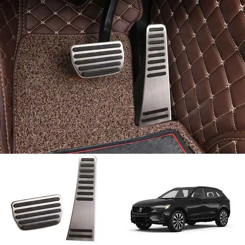 

3PCS Set Brake Pedal Cover Fit for Volvo XC90 S90 V90 XC60 2018 -2022 Accelerator Brake Pad Foot Pedal Pads Cover Accessories
