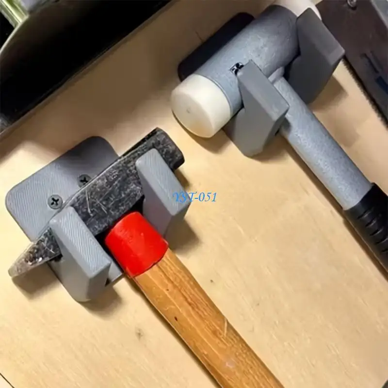 E15A Wall Mount Tool Rack Set of 2 for Garage Wall Cabinet Side Workshop Board and Home Repair Storage Use In Garages
