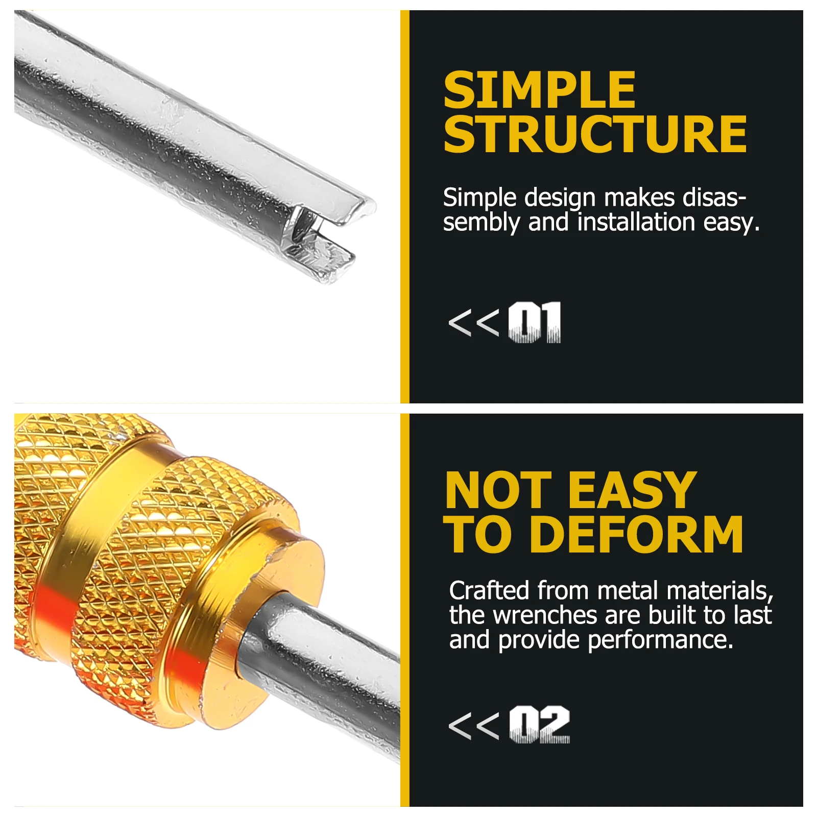 

1 set 1 Set Valve Core Remover Tool Kit Metal Auto Repair Tools For Hvac Car Tire Maintenance Valve Stem Removal Tools Set