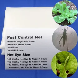 40~100Mesh Fruit Tree Vegetables Plants Protection Cover Shade Netting Insect Net Flower Pots Anti-bird Pest Control Net