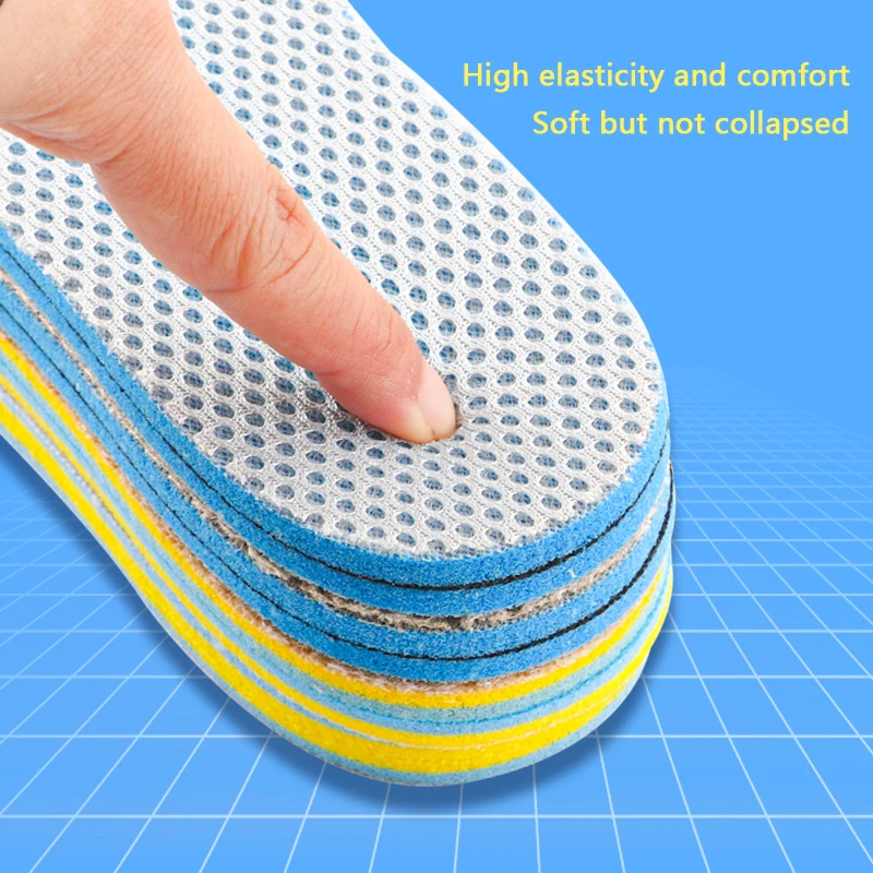 نعل داخلي رياضي مرن جديد مزدوج الجوانب يسمح بمرور الهواء ويمتص العرق، نعل كرة سلة ناعم وسميك ممتص للصدمات