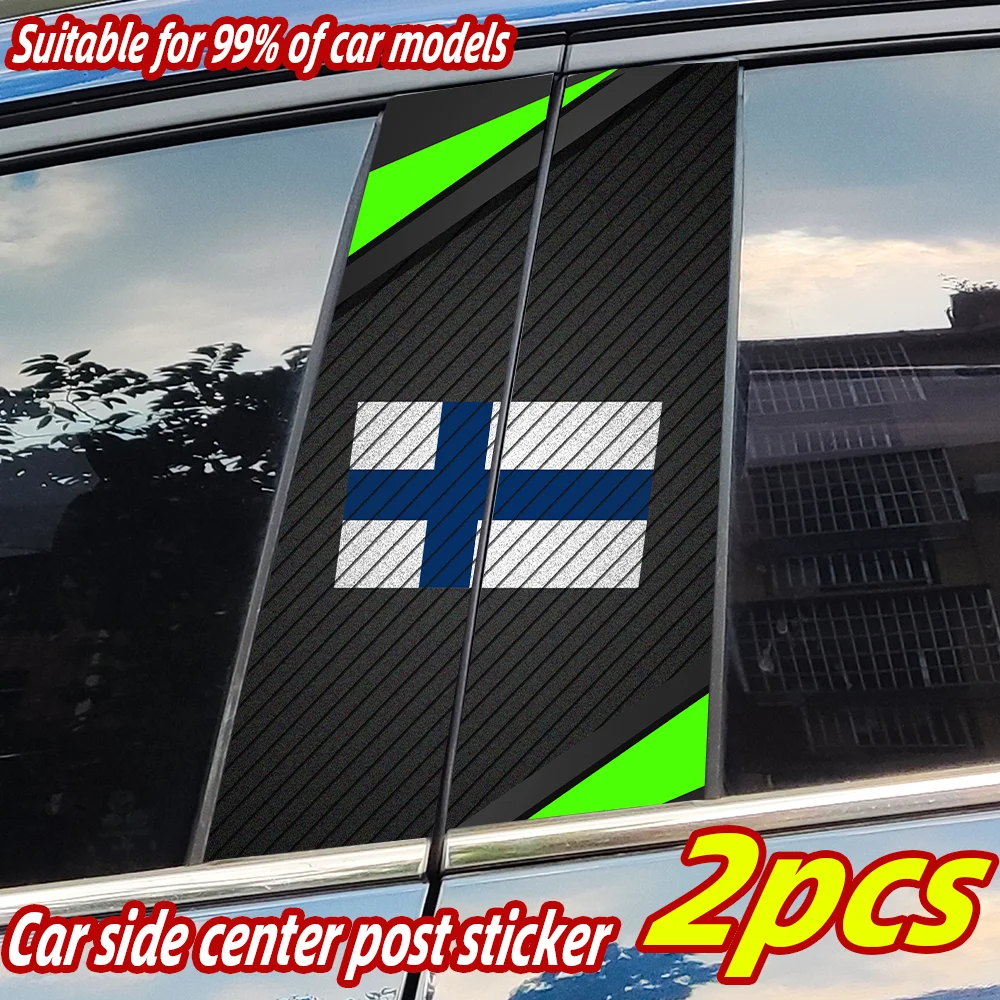 

Finland Flag Car Stickers Car B-pillar Vinyl Decal Car Door Pillar Waterproof Decal Scratch-Resistant Cover DIY Modified Sticker