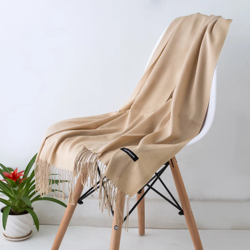 

Шарф для женщин, зимняя шаль 2026, мужская пашмина с кисточками, теплый платок Mujer