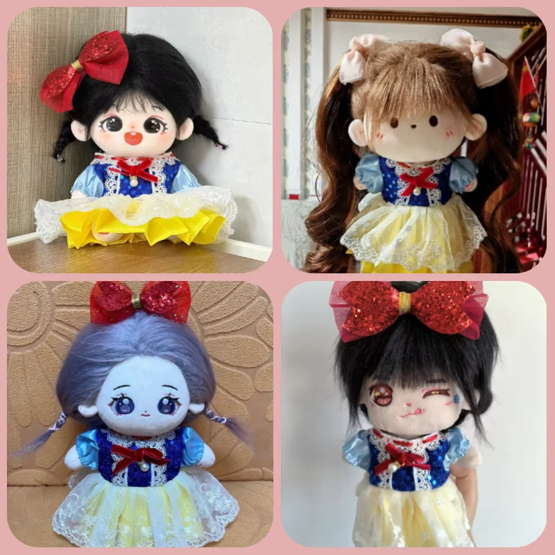 Love and Deepspace20cm Doll Clothes Snow White outfit and headband Dress UpBall Gown  Fantasy Party Birthday Clothes Cosplay