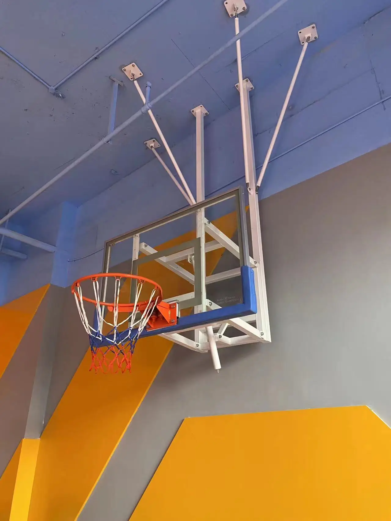 Factory Customization Adjustable Portable Outdoor Basketball Hoop Stand with Padding for Court Equipmentpromote sales