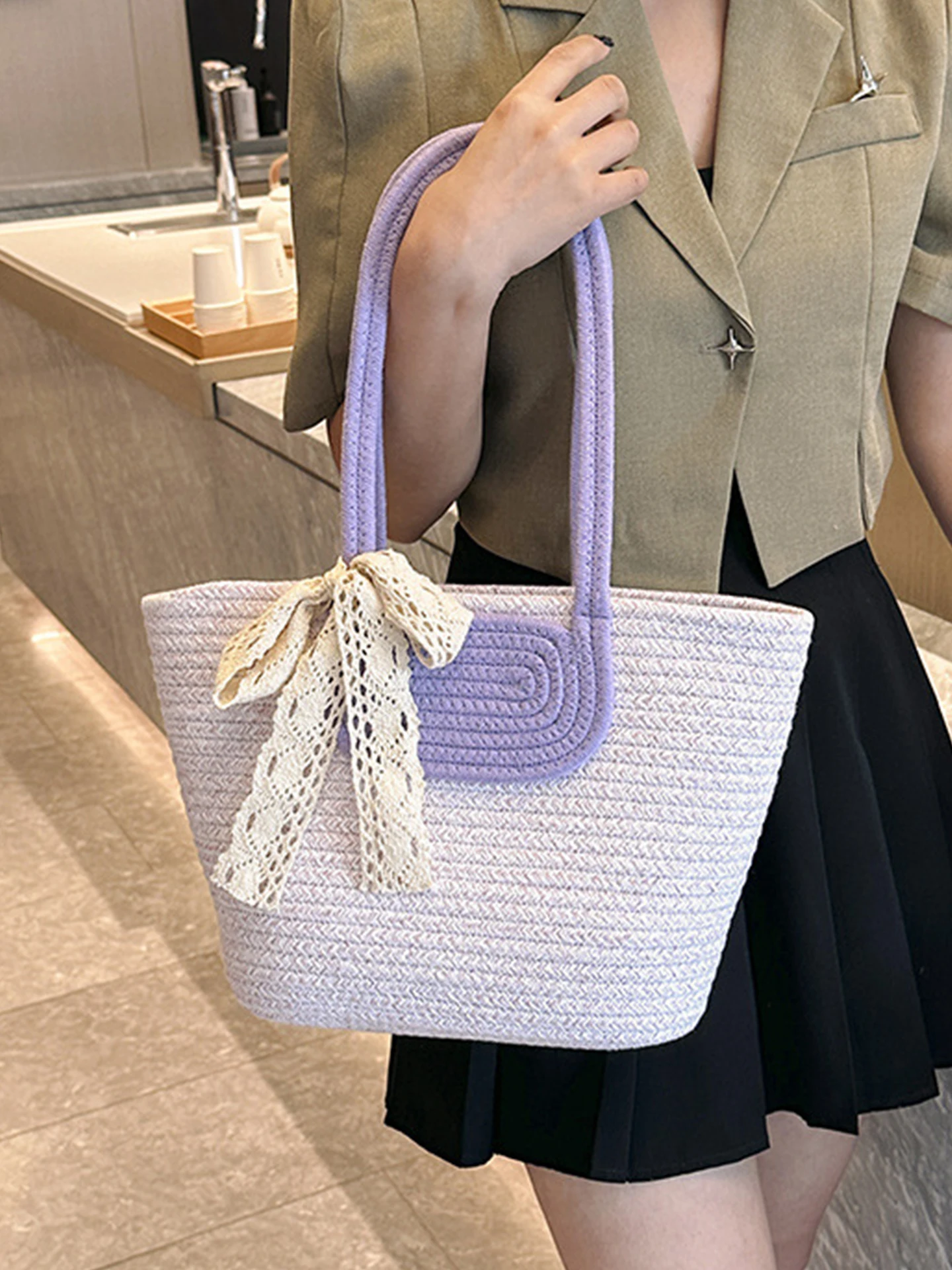 

Новинка 202, модная большая тканая сумка Capaci St, универсальная сумка через плечо на одно плечо для женщин, высококачественная сенсорная сумка