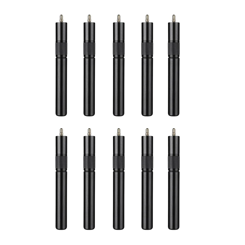 

10Pcs 9 Inch Aluminum Alloy Billiard Pool Cue Telescopic Adjustable Snooker Cue Extension