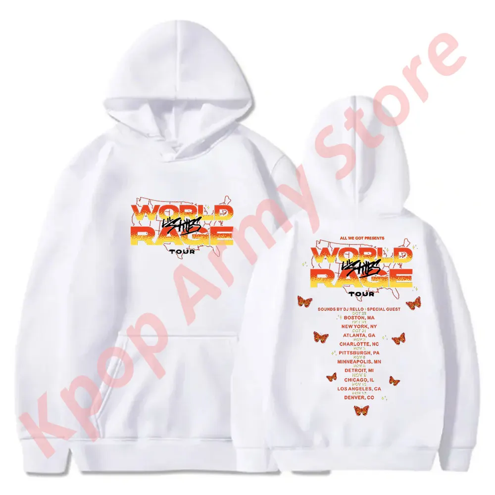 Lil Skies Hoodies World Rage Tour Merch Hooded Women Men Fashion Casual Streetwear Sweatshirts