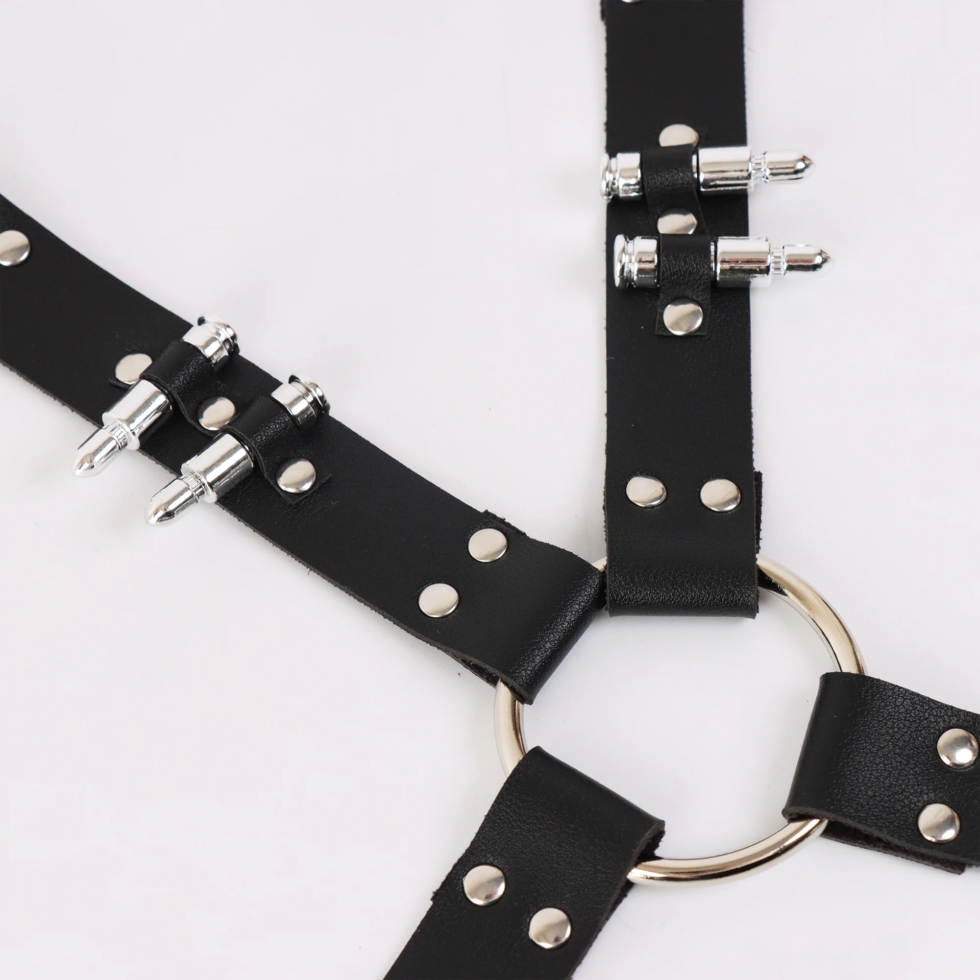 Punk dij jarretellegordel zwart lederen been harnas Rave dij bandjes, dij been harnas Goth cosplay