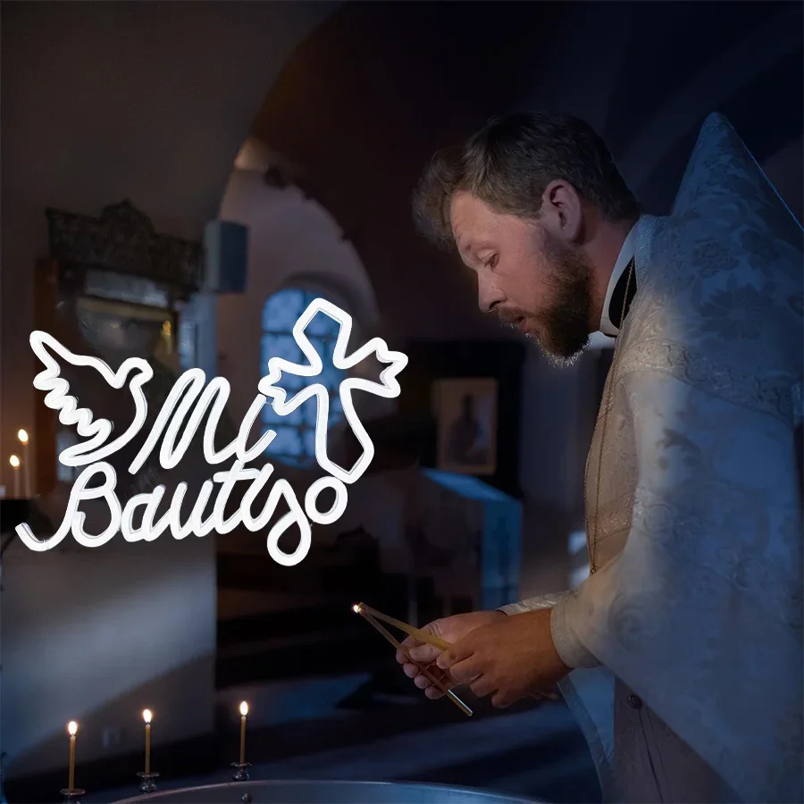 

Mi Bautizo Neon Sign For Wall Decor,Led Neon Light For Birthday Party Decoration, Baptism, Bedroom, Garden, Birthday, Christmas