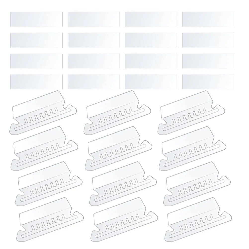 

100pcs File Folder Accessories PVC Hanging Tabs Inserts Labor Clip Binder Labels Transparent Lightweight Easy Storage