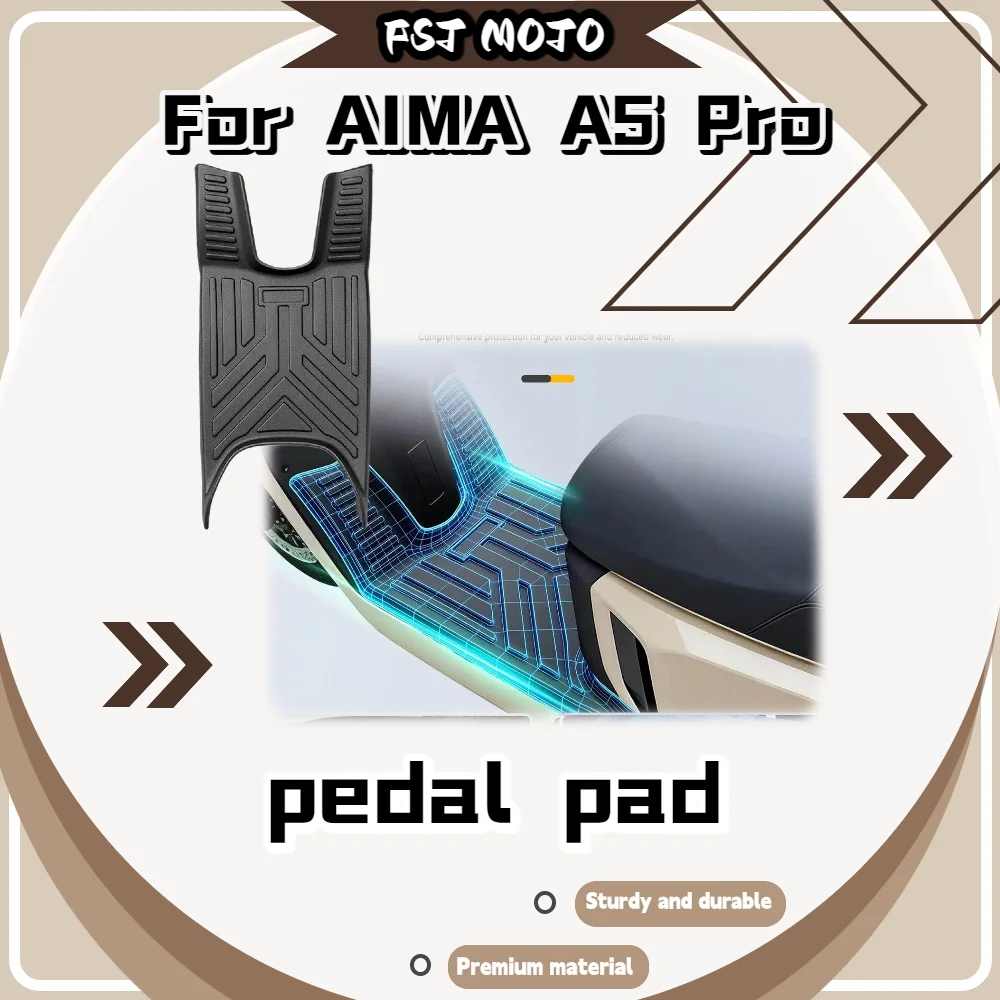 

For AIMA A5Pro Foot Mat, TPE Full Enclosure Non-Slip Wear-Resistant Electric Bike Floor Mat Accessories